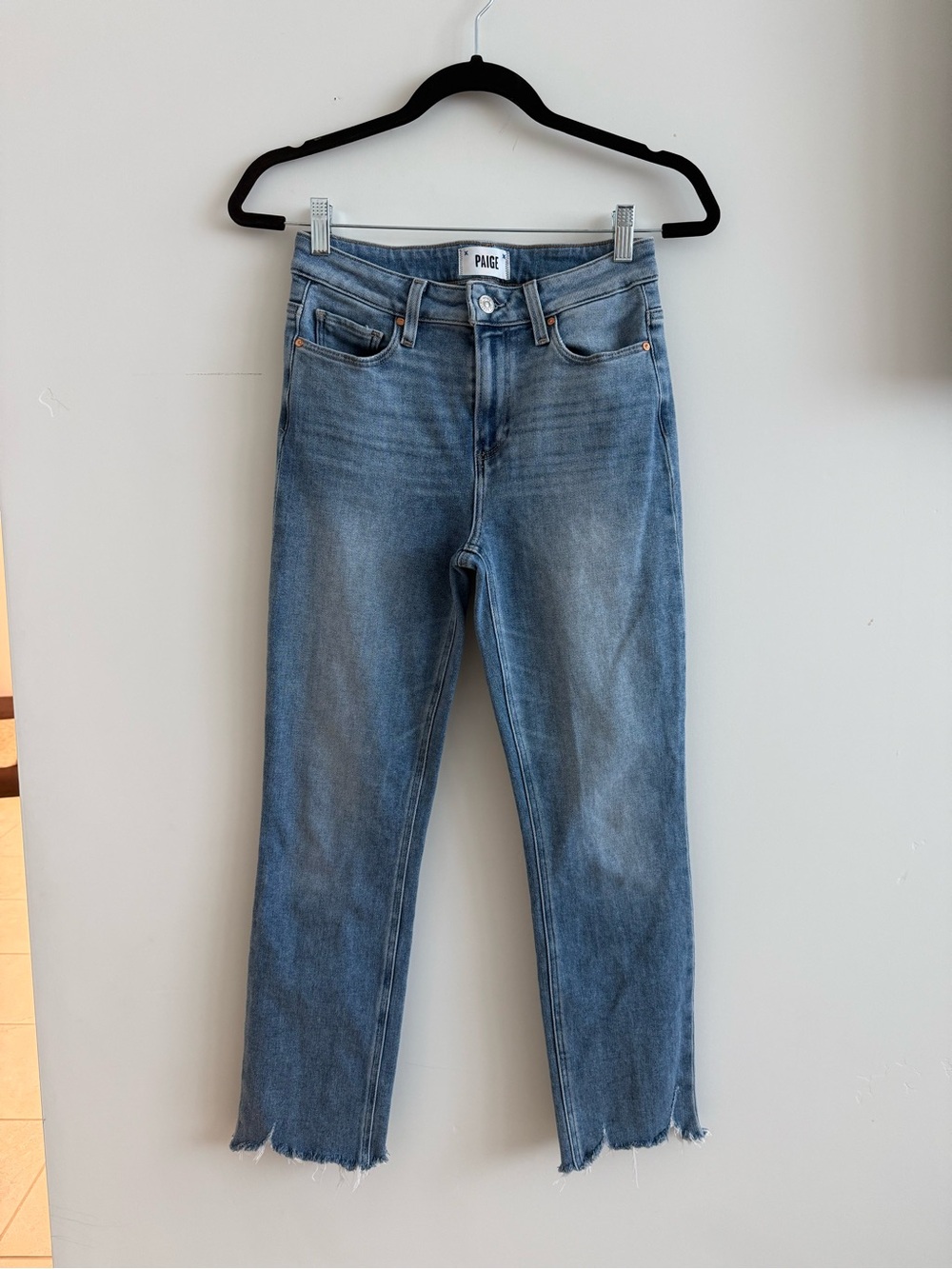 PAIGE Light Blue High-Rise Denim Jeans